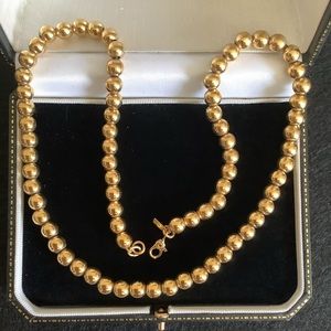 Vintage Monet gold beads necklace.